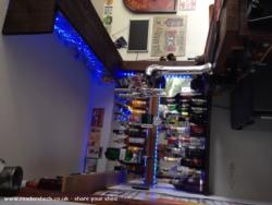 Behind the bar of shed - The Ginger Pub , Dumfries and Galloway