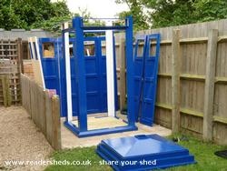 Final Assembly of shed - Mini Doctor's Tardis - Garden, Little Bentley, Essex