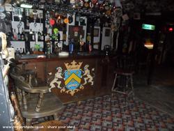 Coat of arms of shed - Charlie Browns Bar, Essex