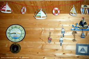 Inside continuing the nautical theme of shed - Da Peerie Hoose, Shetland Islands