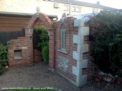 finished side of shed - Church ruin, 