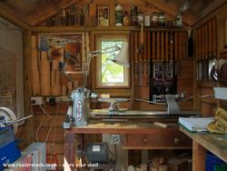 View looking into shed of shed - The Hutch, 