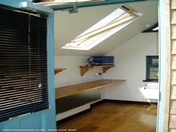 Zzz shed: desk area