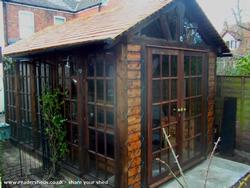 Freshly finished exterior of shed - Gizmo, Merseyside