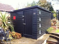 Front view of shed - Creative Hitman's Shed Office, South Yorkshire