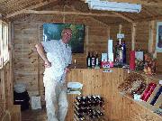 my mate steve at the bar again! of shed - Tas Valley Vineyard, 