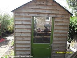 Front view of inside door of shed - The Tardis, East Sussex