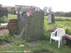 Getting ready for the Jubilee of shed - Jen's Allotment shed, 