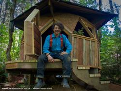 That's me, sat on my deck, enjoying the view! of shed - Earthen Tiny Home Dome, Oregon