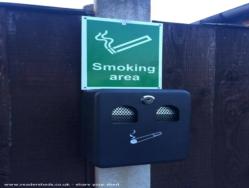 Smoking Area Outside of shed - The Bullseye, Essex