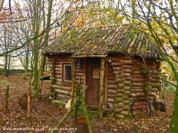 log cabin in autum of shed - White Field Lodge, West Yorkshire