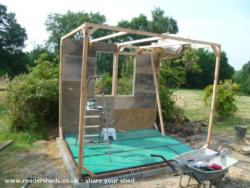 Half constructed of shed - Coca Cabana, Berkshire