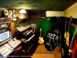 Interior Music Room of shed - Allotment Roof Shed, City of London