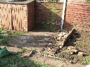 another view of old shed base of shed - Pauls Private Part!, 