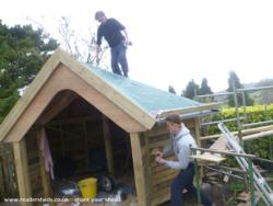 Father and Son of shed - Jake's Camomile House, North Somerset