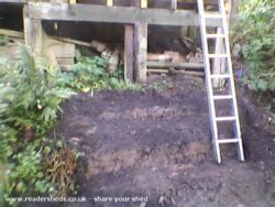 Into the unknown! Digging for victory. of shed - The Vision, Greater Manchester