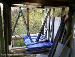 Looking out from the upstairs, over the room below. of shed - The Vision, Greater Manchester