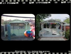 Before and After of shed - The Sweet Shop, Surrey