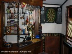 inside dartboard area of shed - The Woodpeckers, Essex