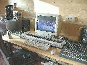 Dog House: Studio Area - Note essential Beer Fridge and coffee machine