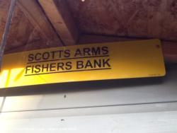 Name of bar of shed - The Scott's arms, Cambridgeshire