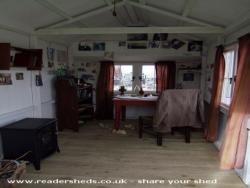 Inside Shed of shed - Dylan Thomas Mobile Writing Shed, Carmarthenshire