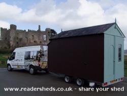 Shed in Laugharne of shed - Dylan Thomas Mobile Writing Shed, Carmarthenshire
