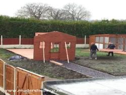 small animal hotel being built of shed - the pets country manor, Merseyside