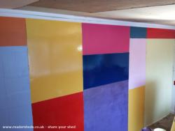 Feature wall of shed - Crafty Brian's Man Cave, Surrey