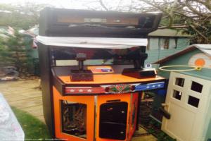 My sega line of fire arcade machine,having a tough time getting machine into my shed but we got there eventually ! of shed - Fairground Arcade /retro museum, Stirling