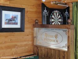 Dartboard Partition of shed - The Paddock, West Yorkshire