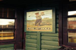 Pub Sign of shed - 19th Hole Bar , Lincolnshire