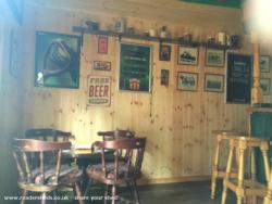 inside seating of shed - Bar 46, Leinster