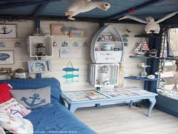Inside Boat shelfs and seagulls of shed - Nautical but Nice, Dorset