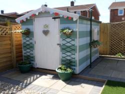 side/front of shed - Beach Hut Shed, Tyne and Wear