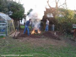 Clearing the Ground of shed - The Cyncoed Fine Art Studio, Cardiff