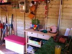 inside potting of shed - Jo's Crib, West Midlands