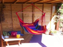 relaxing on the varanda of shed - Jo's Crib, West Midlands