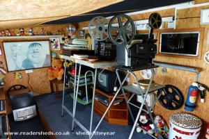 SET UP for Video - 16mm & Super 8mm Film of shed - Cabin Cinema, Leicestershire