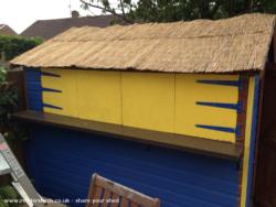 Thatch roof of shed - The Llan-Rum-Shack, Cardiff