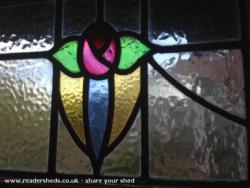 stained glass of shed - Albert, West Yorkshire