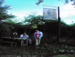The beer garden of shed - The Hung George, Cambridgeshire