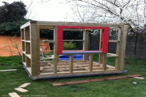 Building the frame of shed - The poki, Warwickshire