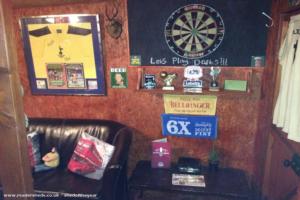 Behind the Bar/Oche of shed - The Three Hairs, Wiltshire