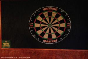 Dart Board of shed - The Three Hairs, Wiltshire