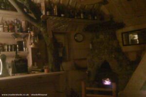 Handmade (by Dad!) stone fireplace inside the Hooting Owl of shed - The Hooting Owl, Limerick
