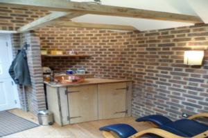 Inside, kitchen area of shed - Nerden, Kent