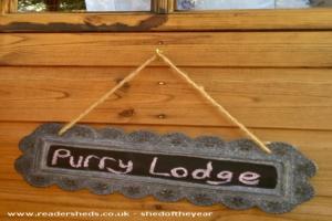 shed sign of shed - Purry Lodge, West Yorkshire