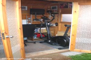 Training area with Tv of shed - Brett's escape, York