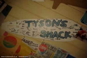 Shed Sign of shed - Tyson's (east midlands) Surf Shack Bar, Northamptonshire